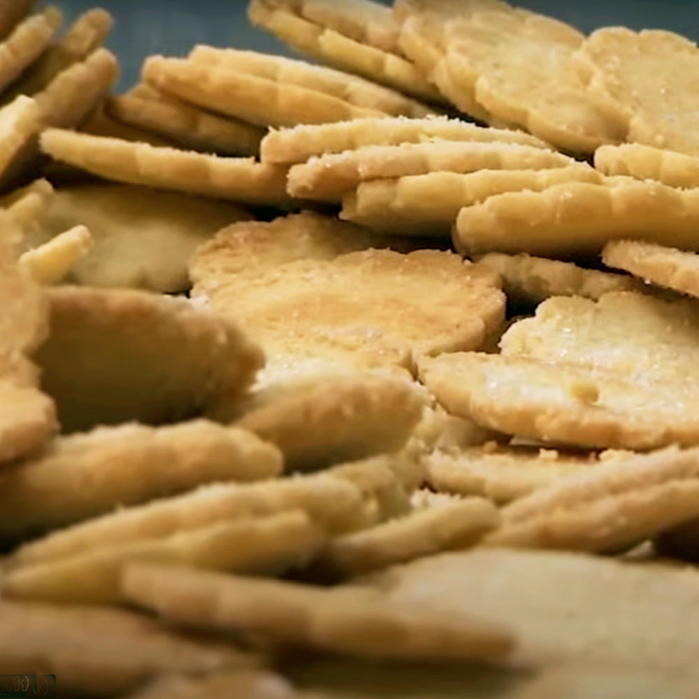 Close up of Blake's Mother's Cookies bulk shortbread.