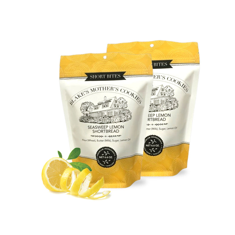 2 pouch details of Blake's Mother's Cookies Seasweep Lemon  6.6-oz. Short Bites